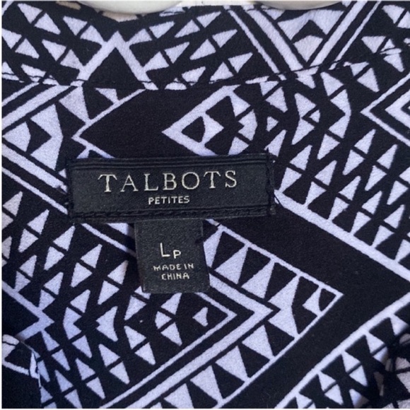 Talbots Sleeveless Blouse Blue White Size LP - Picture 6 of 7